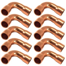 Appli Parts AP-C014LB10 1/4 90 Degree Elbow Long Turn Copper pipe fittings CxC S