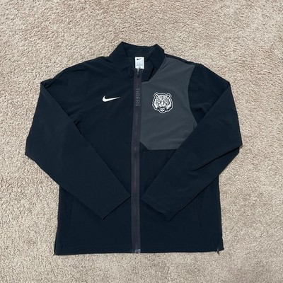 Nike Tigers Jacket Mens Large Black Snarling Tiger Full Zip Windbreaker SAMPLE