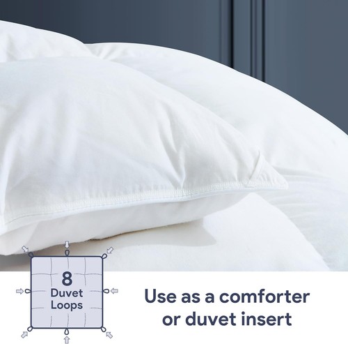 Maple&Stone Feather Down Comforter Queen Size All Queen, White/All Season - Picture 3 of 7