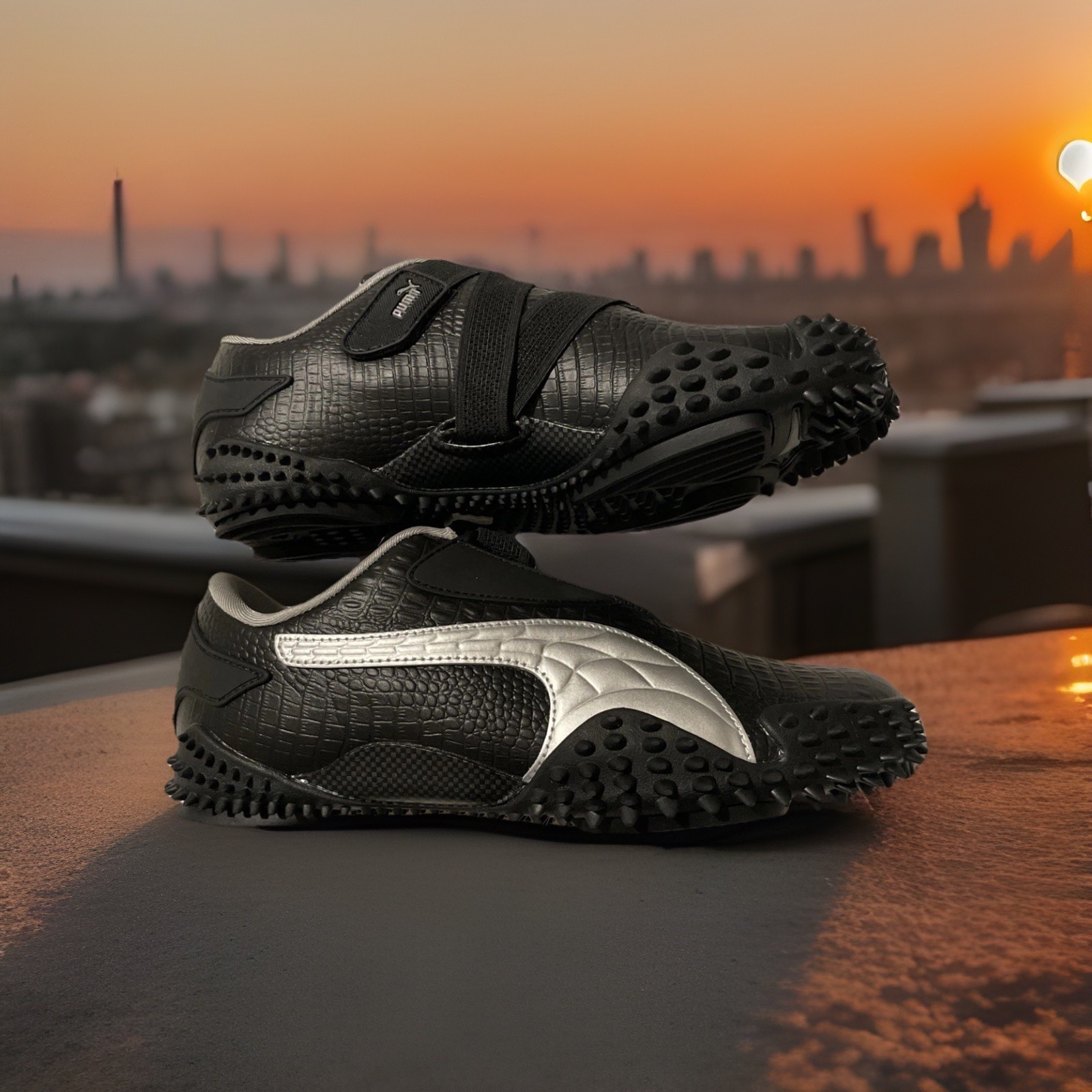 New PUMA A$AP Rocky X Mostro Black Croc Men's Size 7.5 Shoes  404408-01