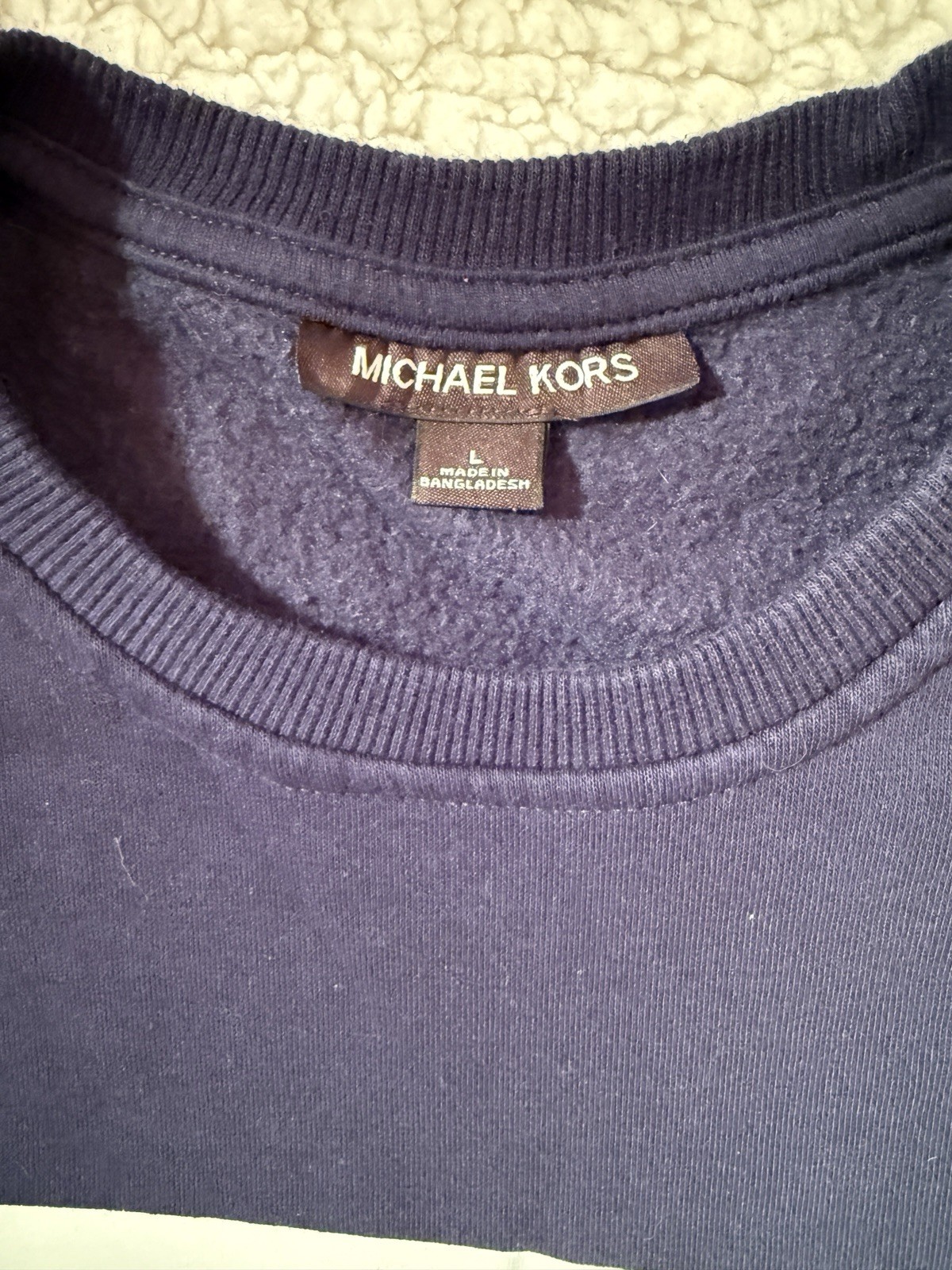 Michael Kors Men's Navy Crewneck Sweater. Size Large. image 4