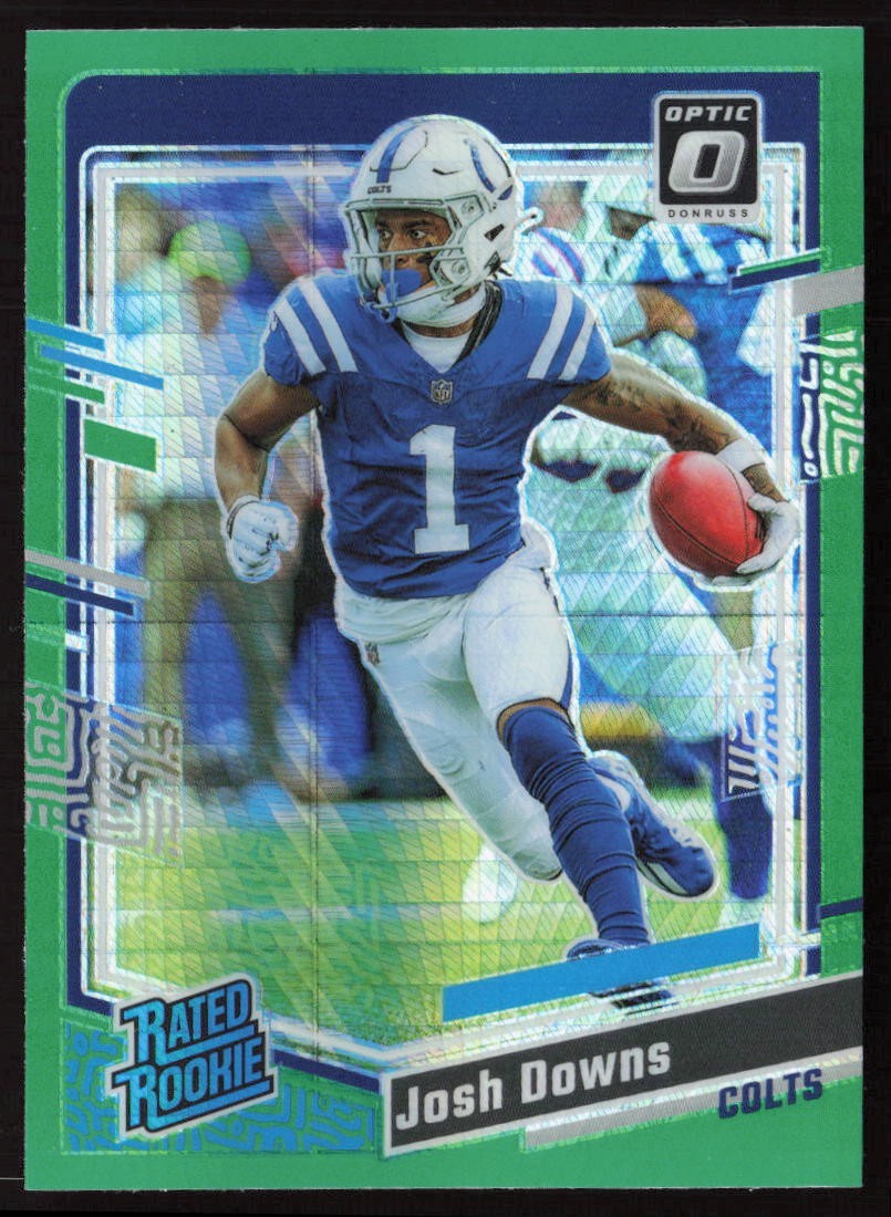 Josh Downs 2023 Donruss Optic Green Hyper #248 - Indianapolis Colts