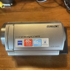Sony Handycam DCR-SR68 Silver Video Digital Camcorder 60x Zoom 80GB HDD - Used
