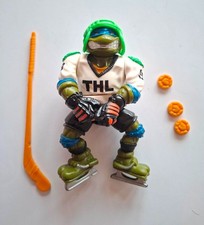 TMNT TORTUES NINJA VINTAGE - FIGURINE SLAP SHOT LEO - SPORTS TURTLE - PLAYMATES