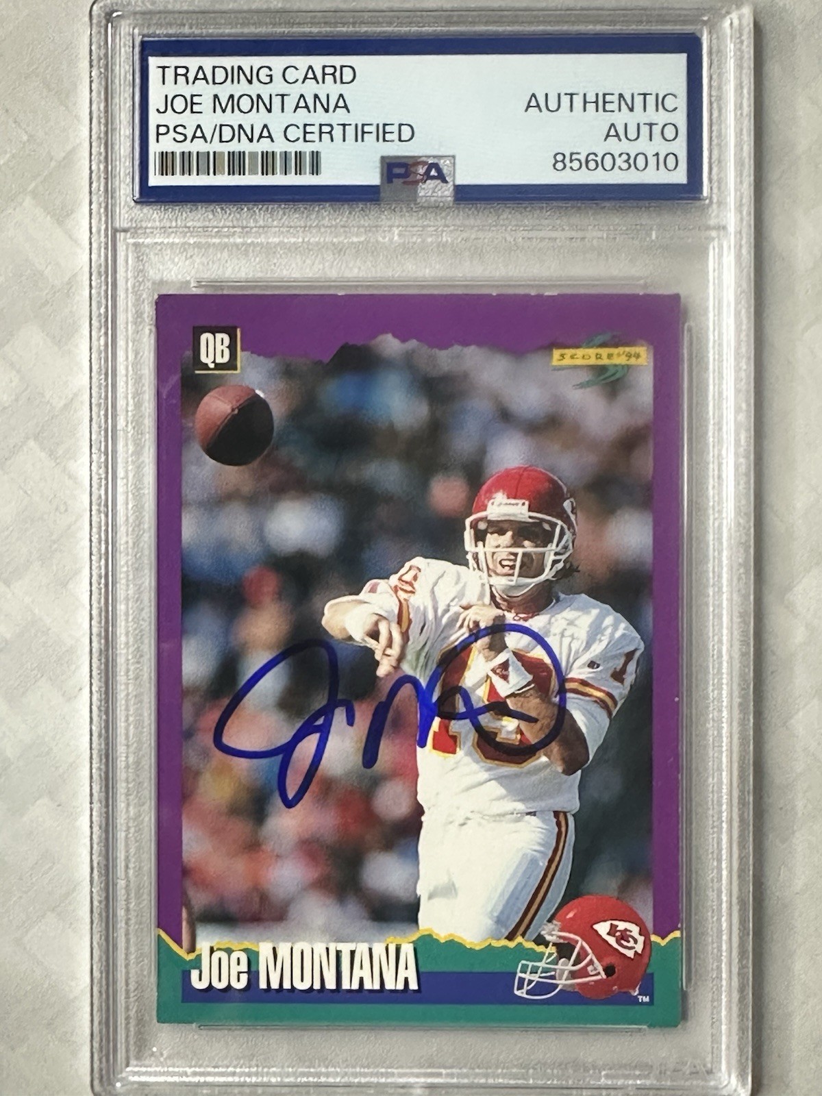 1994 Score Joe Montana #67 Autograph - PSA DNA Authentic