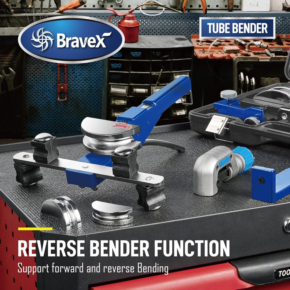 Attrezzi per Piegatubi Hvac - Kit Piegatubi Con Curvatura Inversa Da 1/4 a 7/8 P - Immagine 2 di 4