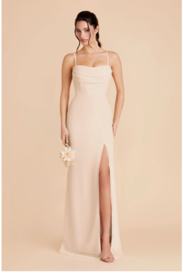 Birdy Grey "Mira" Convertible Dress Chiffon Champagne | eBay