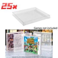 25Pack Clear Display Protectors Cases Sleeves Boxes For NINTENDO 3DS Video Games