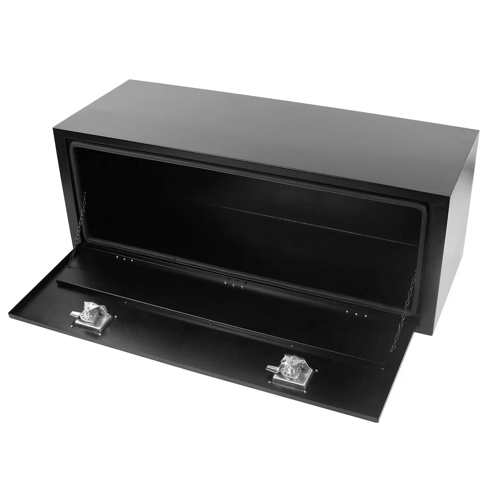 Black Steel 48"X18"X18" Underbody Truck Tool Box Trailer Pickup Storage Toolbox - Image 4 of 4