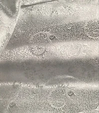 White  dragon Brocade Fabric 54” Width Sold By The   Yard