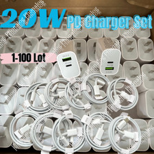 Upgrade 20W QC 3.0 Fast Charger Block Type C Cable For iPhone 14 13 12 11 XR Lot
