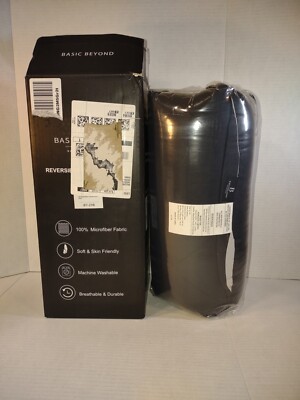 Basic Beyond Down Alternative Comforter Set Reversible Queen Black/Gray