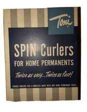 Toni Spin Curlers for Home Permanents Hot Iron Plastic Rods 1950 s Unused