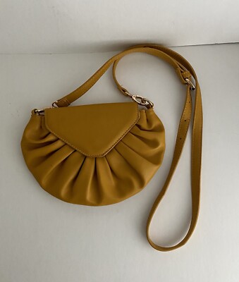 OKPTA 1519788 Mustard Colored Cross Body Purse Adjustable Strap