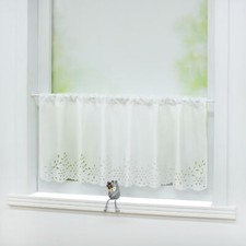 Scheibengardine Weiß Küche Gardinen Blickdicht Bistrogardinen Landhaus Kurzstore