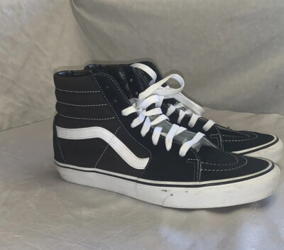 VANS Black White Mens Size High-Top Sneakers In Box Vans