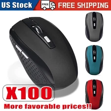  Wireless Optical Mouse Mice 2.4GHz USB Receiver For Laptop PC Computer DPI lot