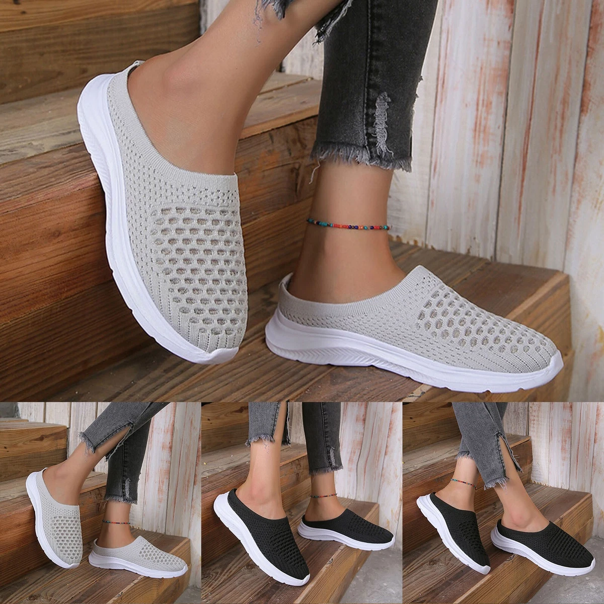 Half size best sale slippers