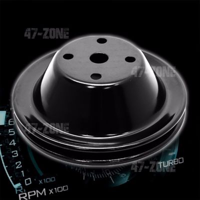 For 1969-1985 Chevy Small Block EDP Black Steel 1 Groove Long Water Pump Pulley