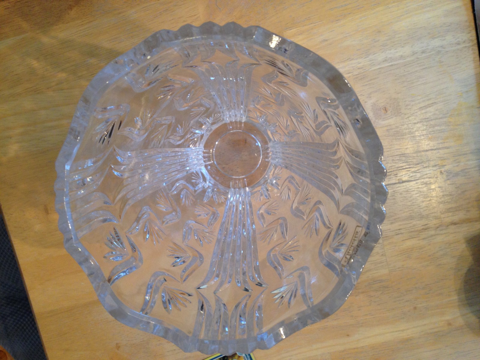 Violetta 10" Hand Cut 24 Heavy Lead Crystal Vase Made in Poland Mint