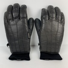 Gordini Men's Vintage Black Thick Genuine Leather Gloves Size S Thinsulate