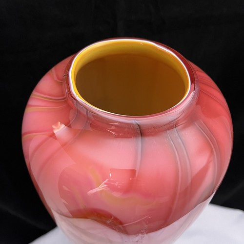 Large 17" Glass Vase FOCI Michael Boyd 2002 Original Hand Blown Studio Art Glass - Picture 8 of 14