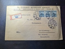 1930 Registered Czechoslovakia Cover Kosice to Eilenburg Leipzig Germany