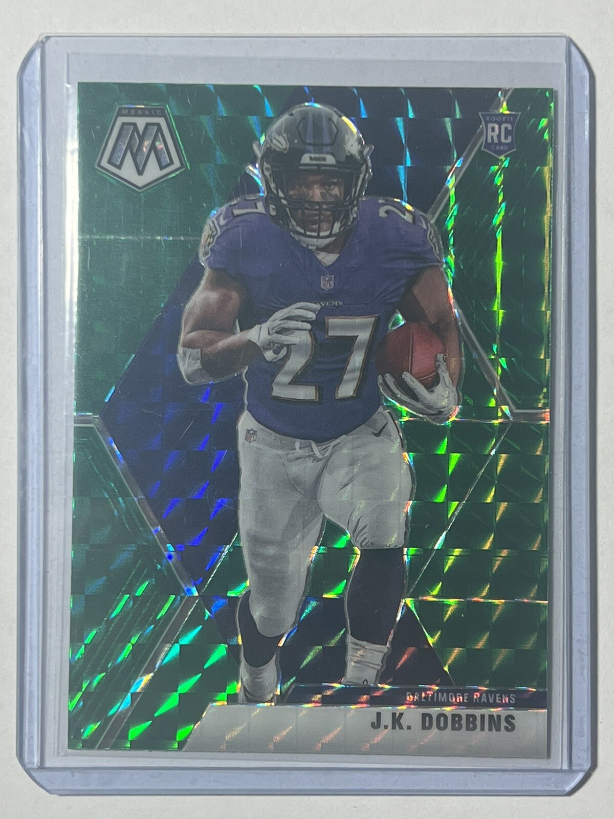 2020 Panini Mosaic JK Dobbins Rookie Card RC Green Prizm eBay