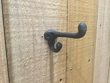 Set Of 6 Rustic Cast Iron Coat Hooks 180-0054 