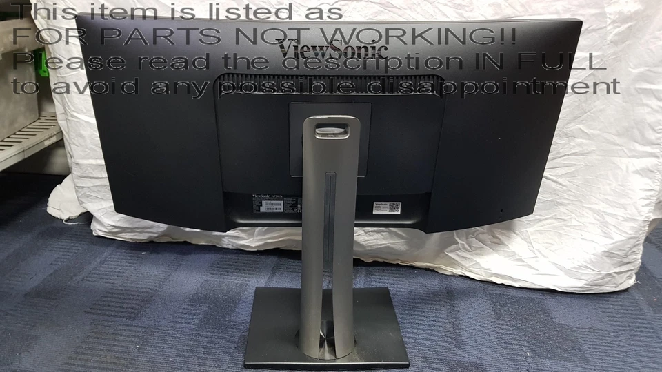 DAMAGED!! ViewSonic vp3481a 34" UWQHD+ Pantone validated 100% sRGB Curved monito - Image 3 of 4