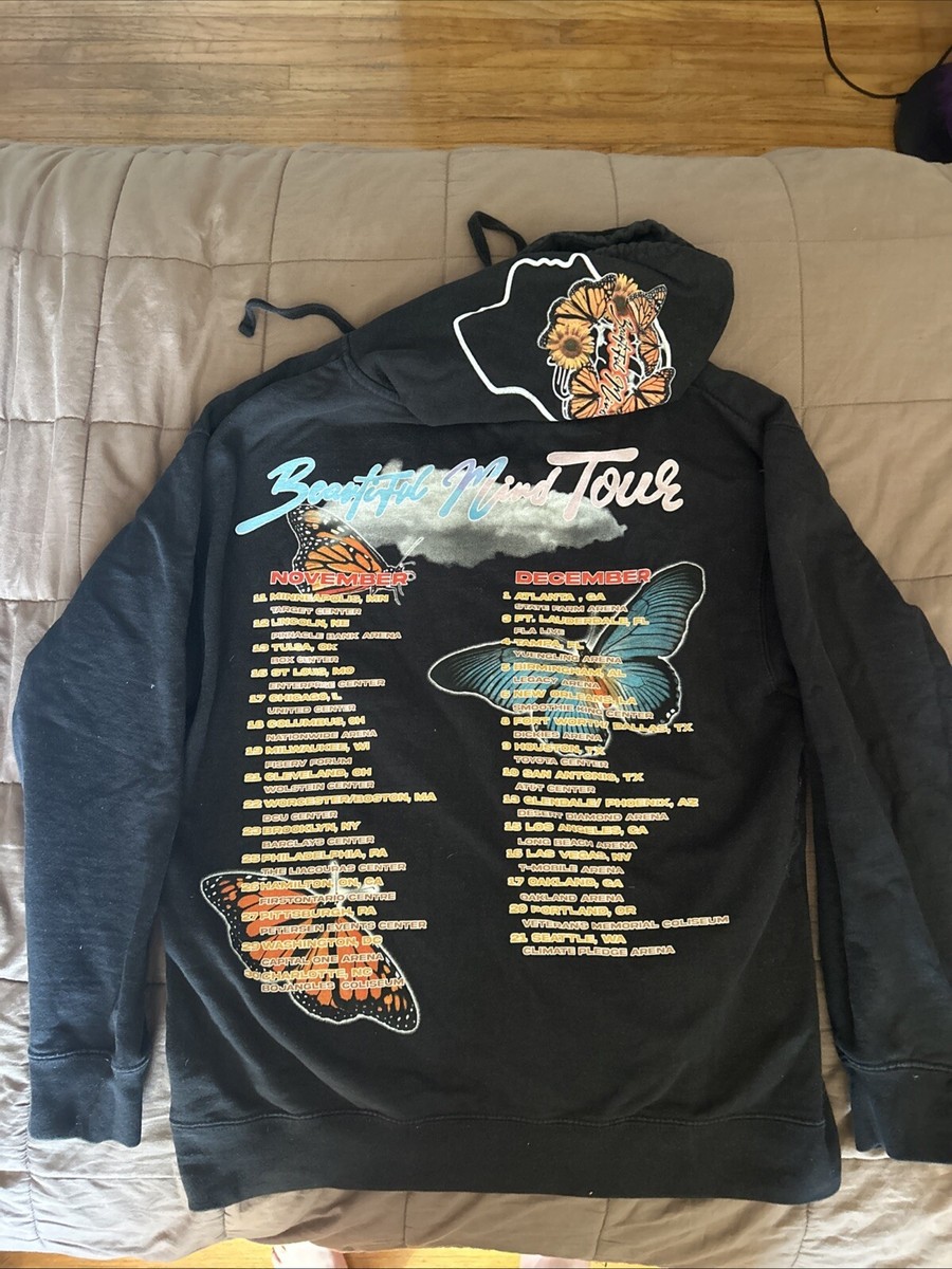 Rod Wave Beautiful Mind Tour Graphic Pullover Hoodie MENS LARGE