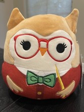 NWT Squishmallow 8  JAYDELLE the Owl Teacher Back to School Glasses Bow 2023