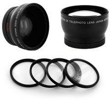 WIDE ANGLE .45x 58MM  Telephoto 2X lens set, MACRO Filter KIT for CANON GL1 GL2