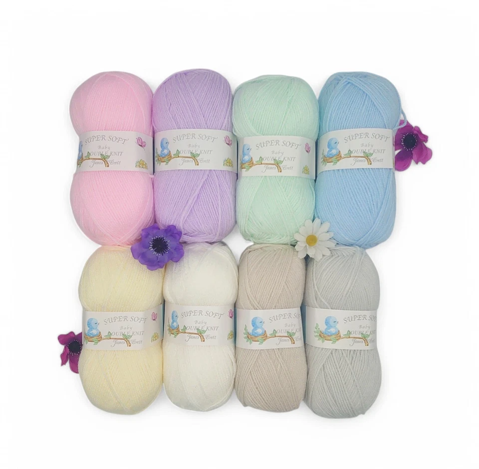 JAMES C BRETT Super Soft Baby DK Knitting Yarn James Brett Acrylic Soft 100g ball