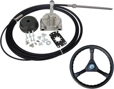 Marine Turbine Rotary Steering System, Outboard Boat Steering Kit with 13.5" Ste