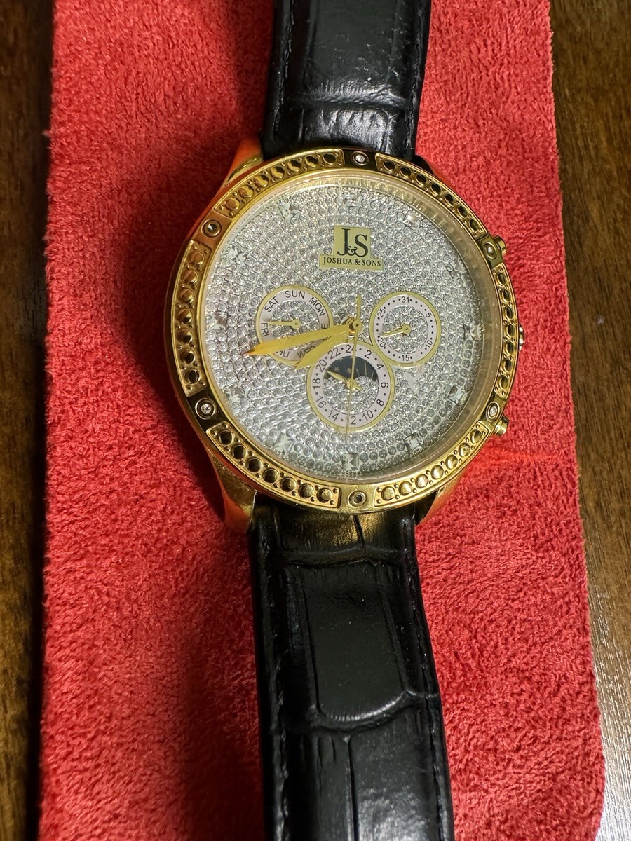 Joshua Sons Mens Js-41-yg Sparkling Mechanical Multi-function