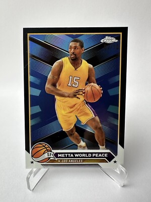 2023-24 Topps Chrome Basketball Metta World Peace BLACK /10 Lakers #13