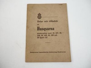 Husqvarna 27 227 28 228 29 229 30 230 Motorcyklar Delar Ersatzteilliste 1953