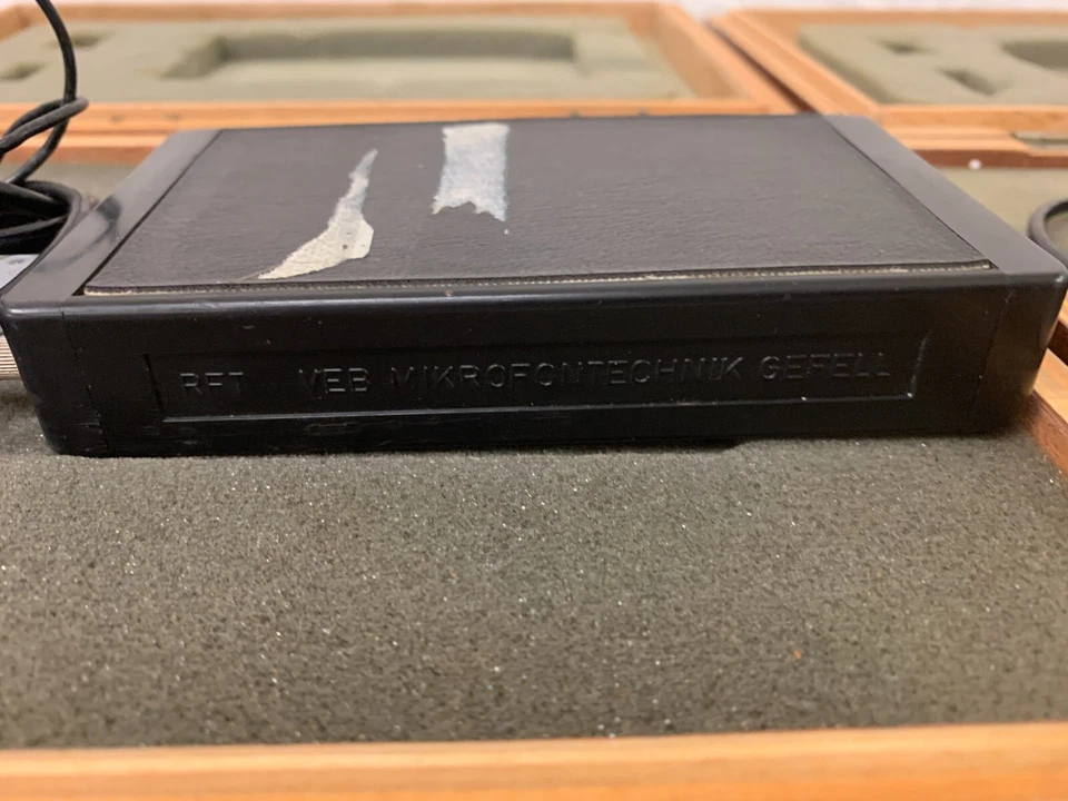 Rare Neumann Gefell HH721 vintage condenser wireless microphones in wood Boxes - Image 4 of 4