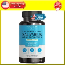 VINATURA Lactobacillus Salivarius Oral Probiotics - Mouth Bad Breath Treatmen...