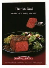 2008 PRINT AD - OMAHA STEAKS AD - FATHER'S DAY JUICY STEAK ..THANKS DAD...OMAHA