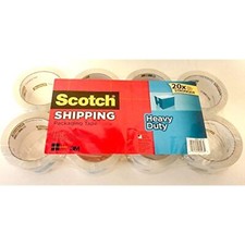 Scotch Heavy Duty Shipping Packaging Tape, 1.88 Inches x 43.7 Yards, 8 Rolls
