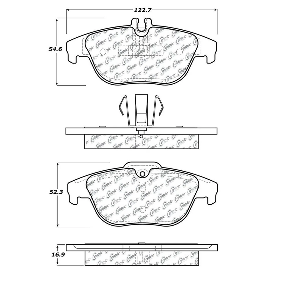 Centric Front + Rear Metallic Brake Pads 2SET Fits Mercedes-Benz C250 - Image 2 of 4