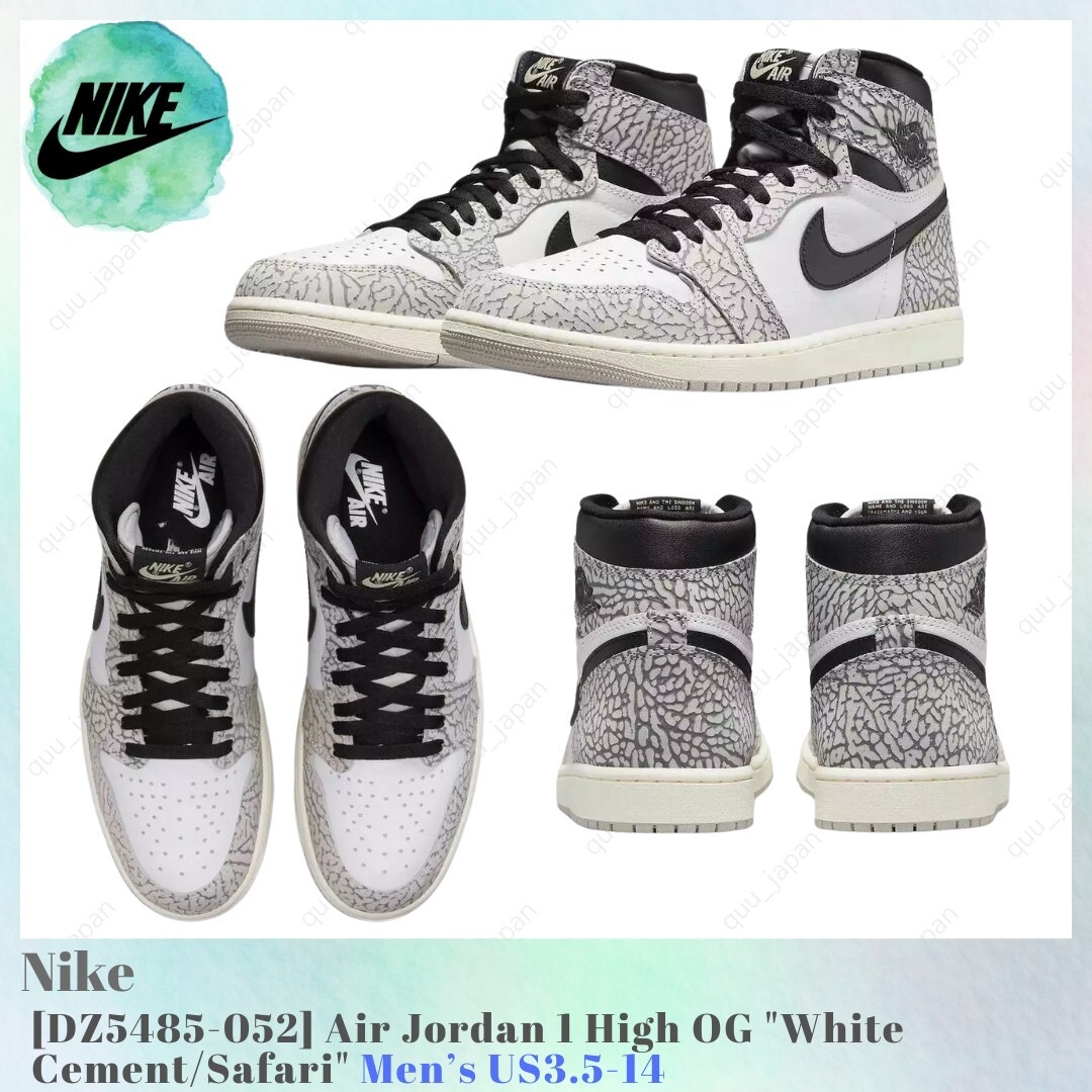 Size 12 - Air Jordan 1 Retro OG High White Cement for sale