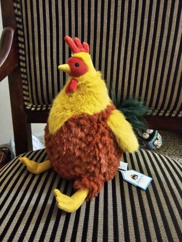 NWT Jellycat CLUNY COCKEREL Soft Plush Stuffed Chicken Rooster Toy Brand New