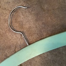 VTG Coat Hanger Clothes Wooden YUGOSLAVIA Metal Hook Made W GERMANY