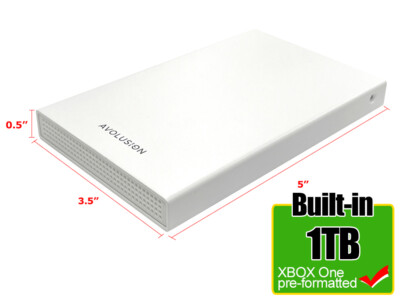 Avolusion 1TB USB 3.0 Portable XBOX One X, S, Gen1 External Gaming Hard Drive