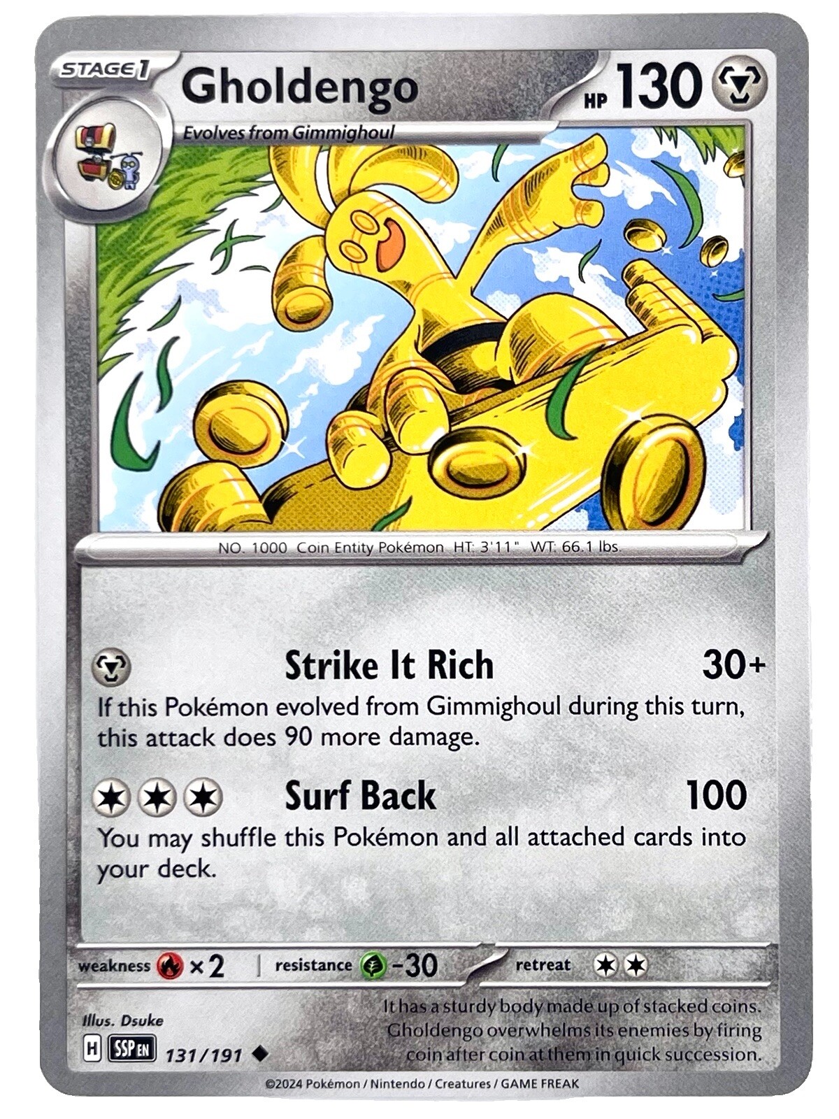 Pokémon TCG Surging Sparks Gholdengo 131/191 NM