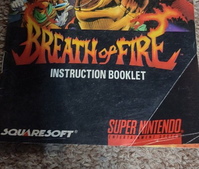 Breath of Fire Manual, Map &amp; Item Sheets Super Nintendo Snes Authentic  | eBay