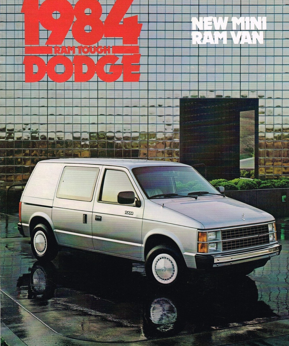 Big 1984 DODGE MINI RAM VAN Brochure / Catalog w/ Color Chart